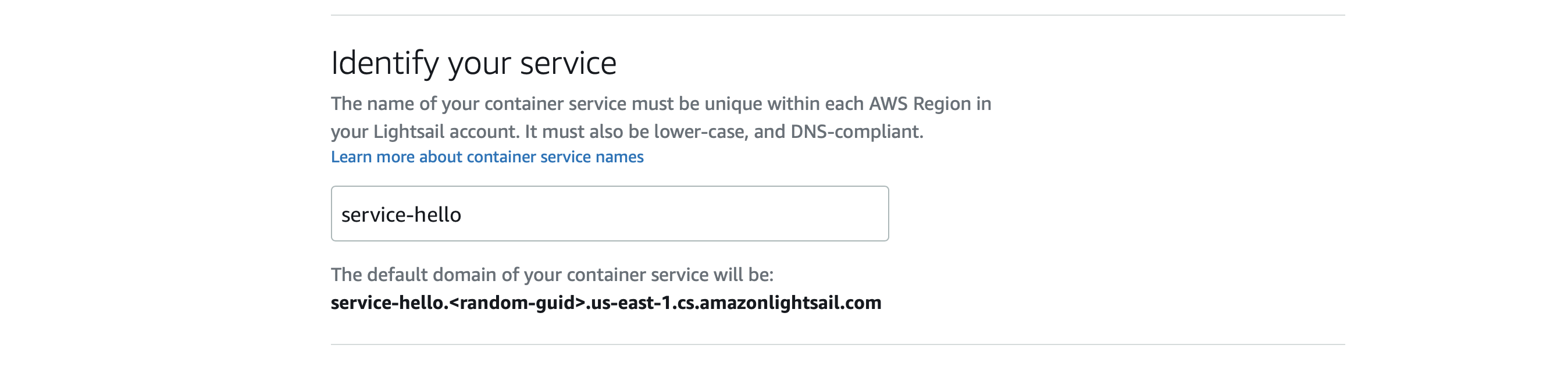 Amazon Lightsail Container Service Setup Complete